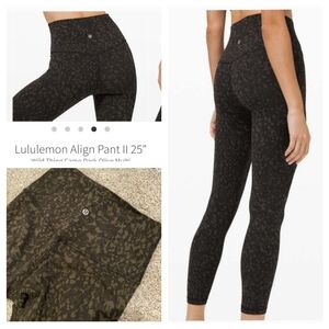 🍋 LULULEMON 🍋 Align  25"  Size 2 formation  Cheetah leopard camo